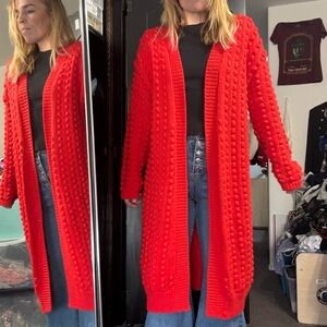 ‼️LEGO brand LONG RED CARDIGAN S‼️